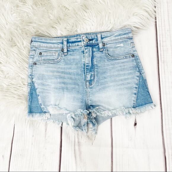 American Eagle Women's Super Stretch Raw Hem Denim Jeans Size 4 - Picture 1 of 5